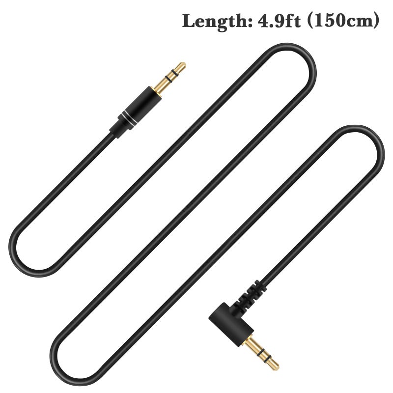 Linkidea Beats Audio Cable - 4.9ft (1.5m) 3.5mm TRRS to TRS Replacement Aux Cord for Solo, Studio, V-Moda Crossfade Headphones - Image 2
